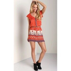 Spell and the Gypsy Red Desert Wanderer Bohemian Play Dress Size XS